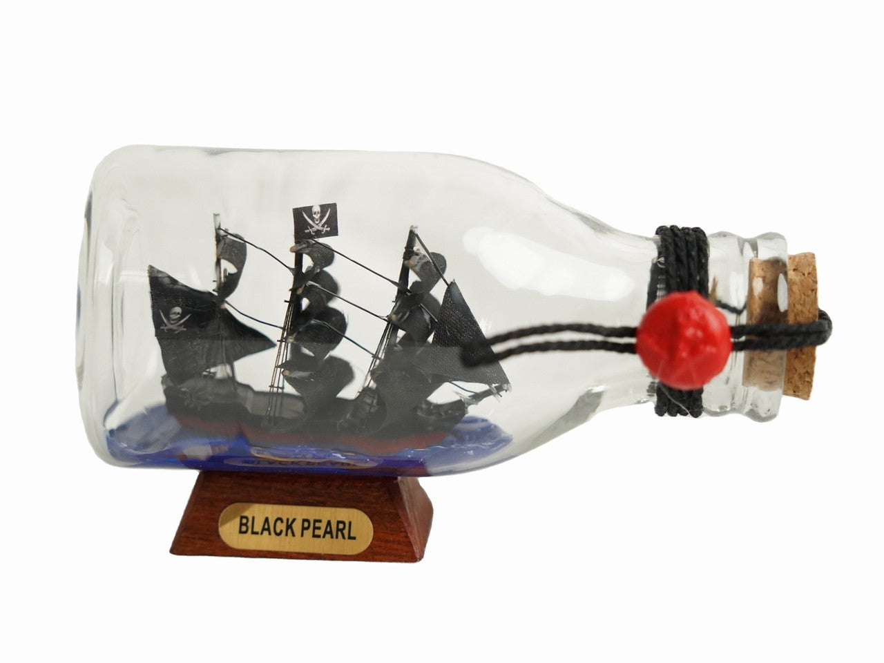 Black Pearl Pirate Ship in a Glass Bottle 5"
