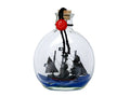 Black Pearl Model Ship in a Glass Bottle 4"