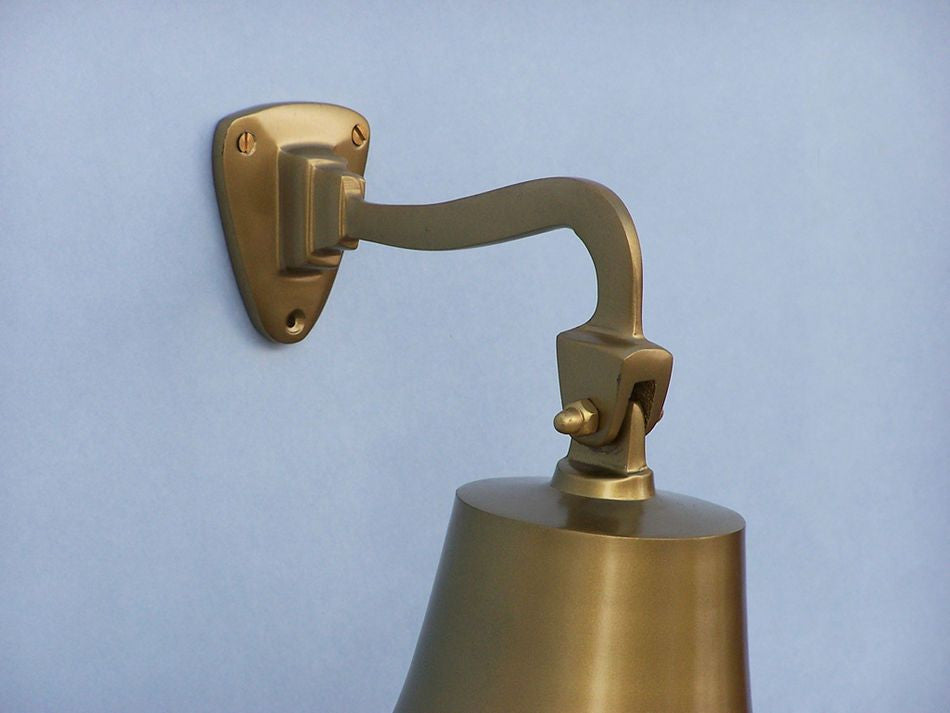 Antique Brass Hanging Ship's Bell 9"