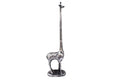 Rustic Silver Cast Iron Giraffe Paper Towel Holder 19"