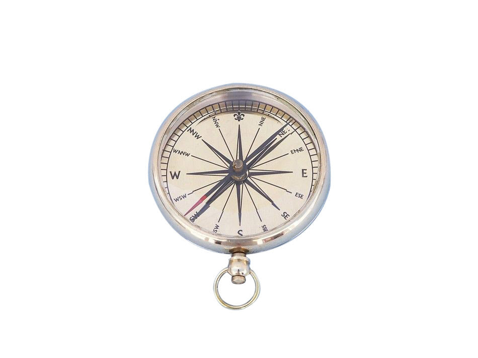 Solid Brass Lensatic Compass 3"