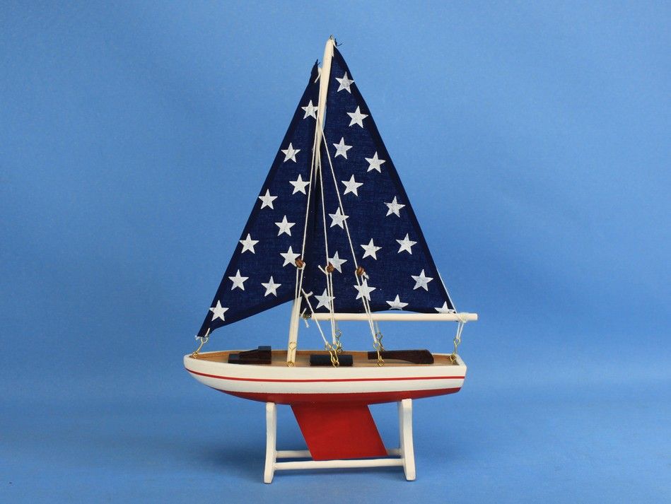 Wooden It Floats 12" - Big Stars Floating Sailboat Model