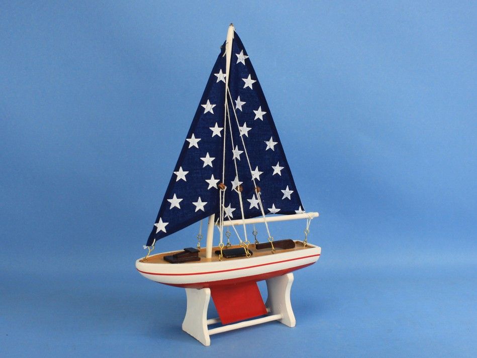 Wooden It Floats 12" - Big Stars Floating Sailboat Model