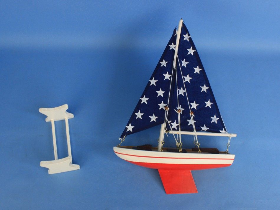 Wooden It Floats 12" - Big Stars Floating Sailboat Model