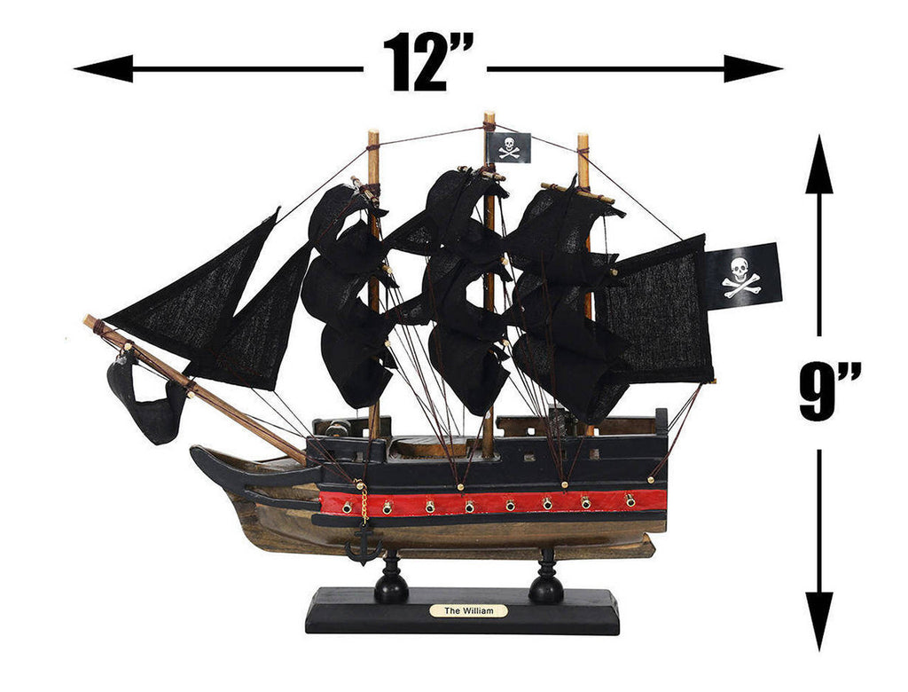 Wooden Calico Jacks The William Black Sails Limited Model Pirate Ship 12"
