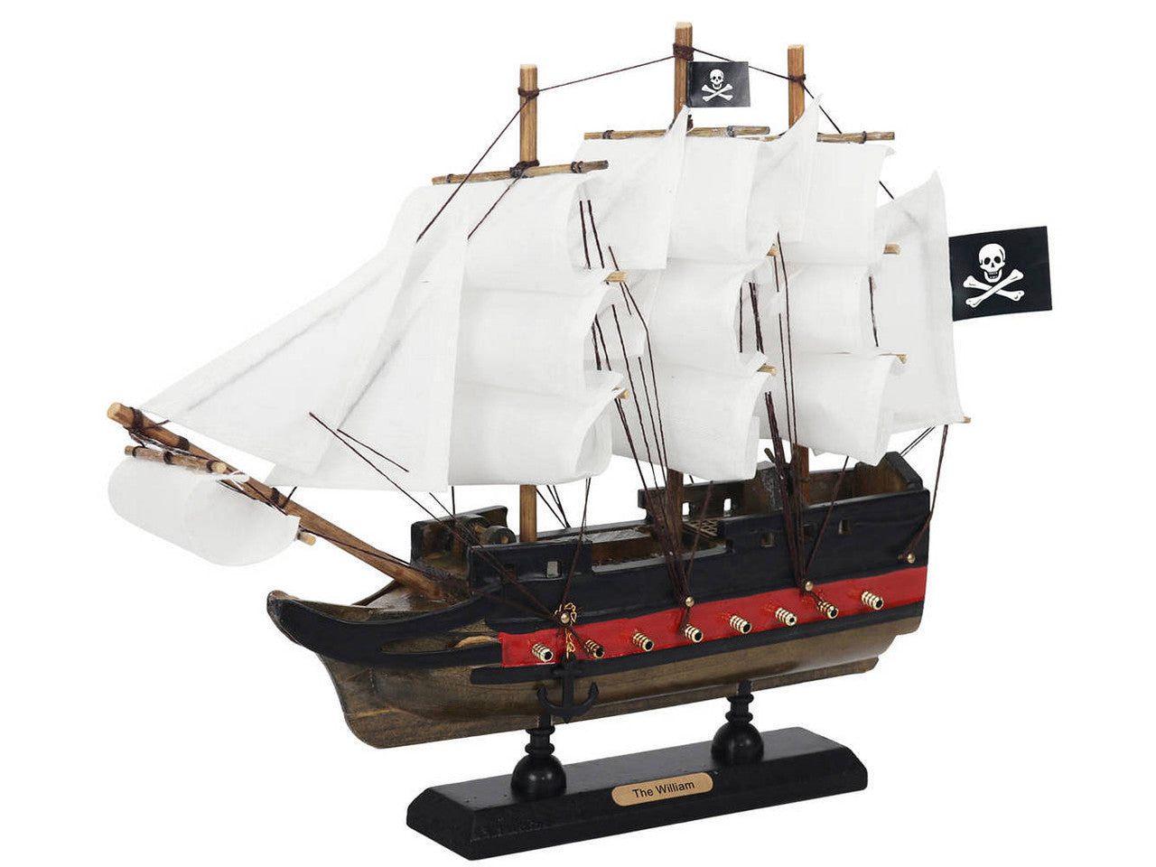 Wooden Calico Jacks The William White Sails Limited Model Pirate Ship 12"