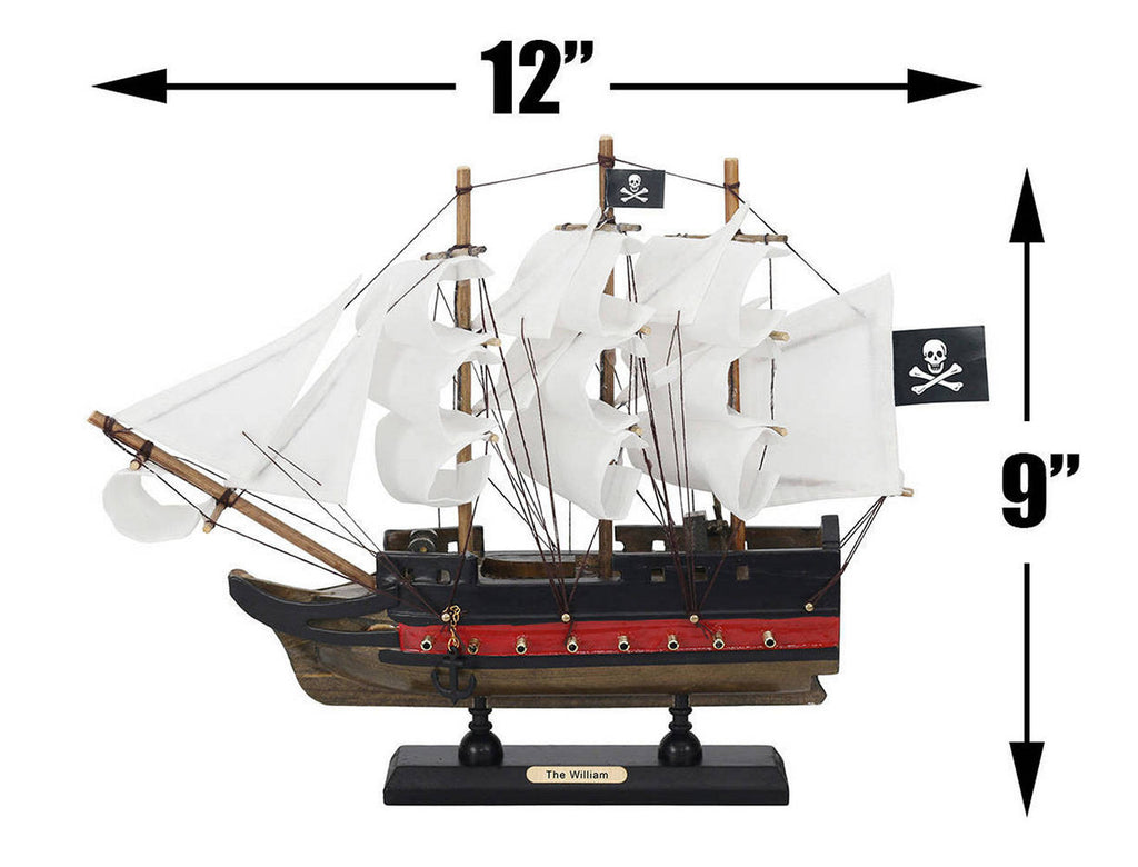 Wooden Calico Jacks The William White Sails Limited Model Pirate Ship 12"