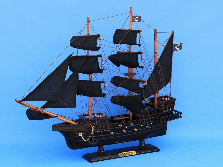 Wooden John Gow's Revenge Pirate Ship Model 20"