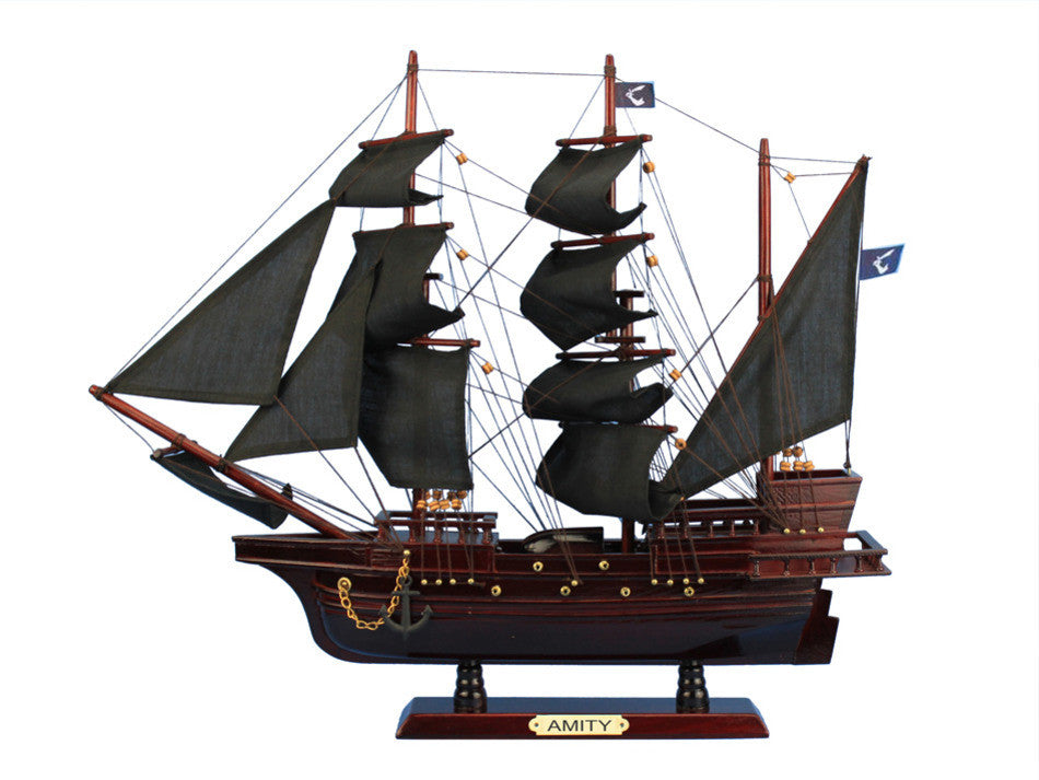 Wooden John Gow's Revenge Pirate Ship Model 20"