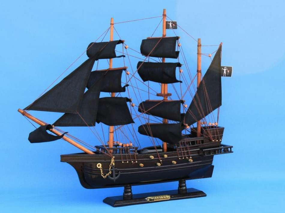 Wooden John Halsey's Charles Pirate Ship Model 20"