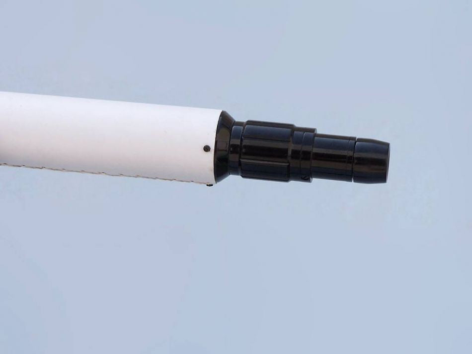Floor Standing Oil-Rubbed Bronzed-White Leather with Black Stand Anchormaster Telescope 65"