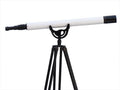 Floor Standing Oil-Rubbed Bronzed-White Leather with Black Stand Anchormaster Telescope 65"