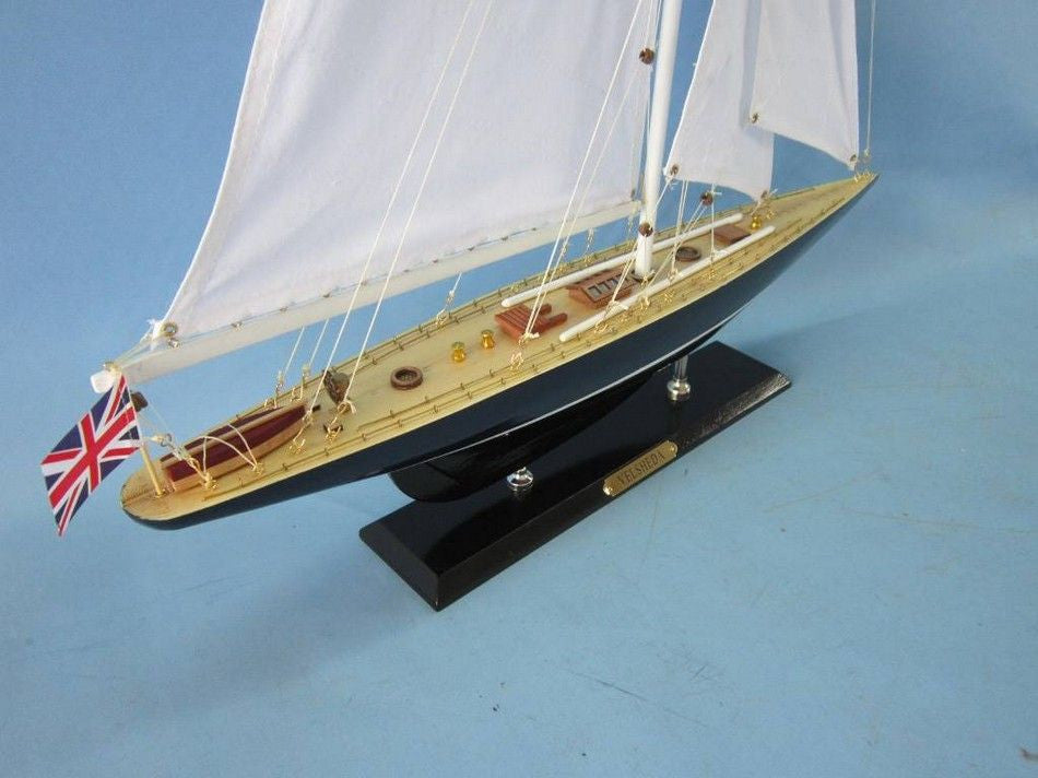 Wooden Velsheda Limited Model Sailboat Decoration 27"