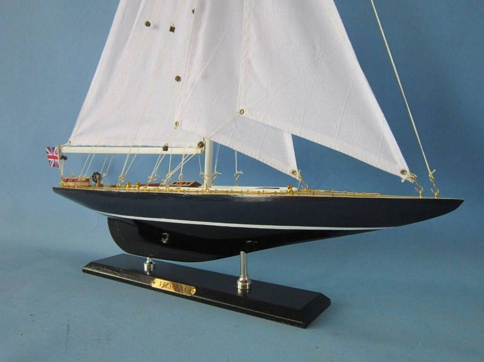 Wooden Velsheda Limited Model Sailboat Decoration 27"