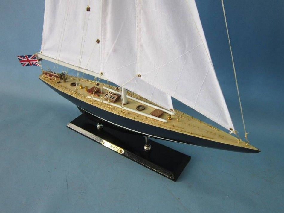 Wooden Velsheda Limited Model Sailboat Decoration 27"