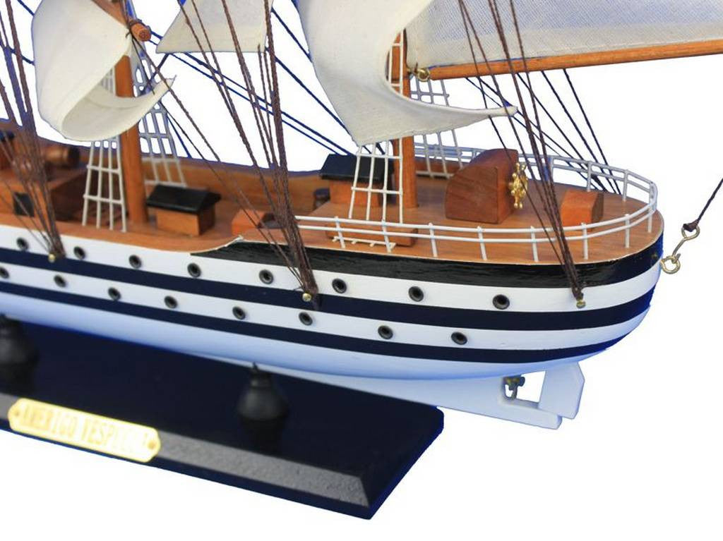 Wooden Amerigo Vespucci 24" Tall Model Ship