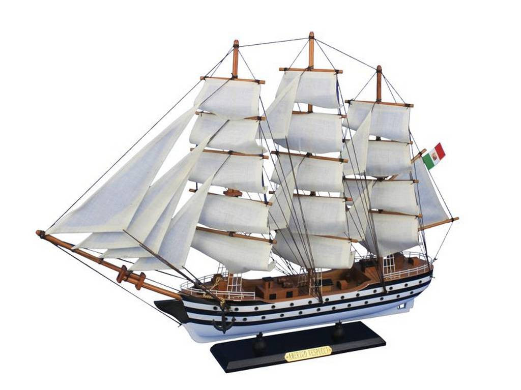 Wooden Amerigo Vespucci 24" Tall Model Ship