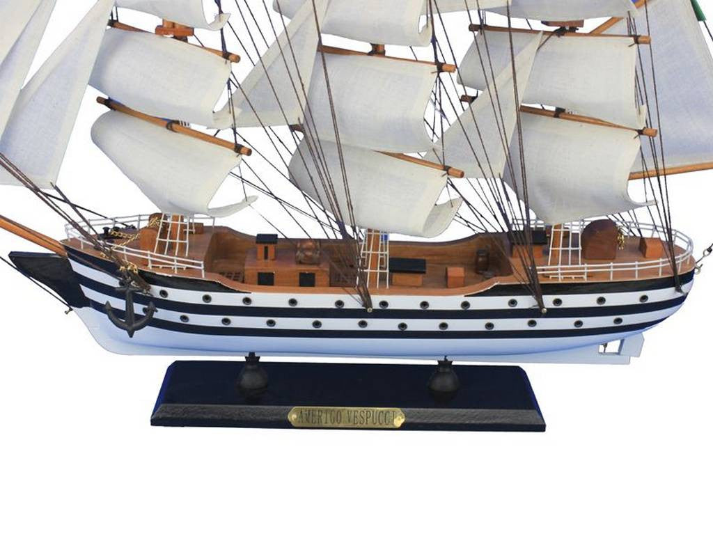 Wooden Amerigo Vespucci 24" Tall Model Ship