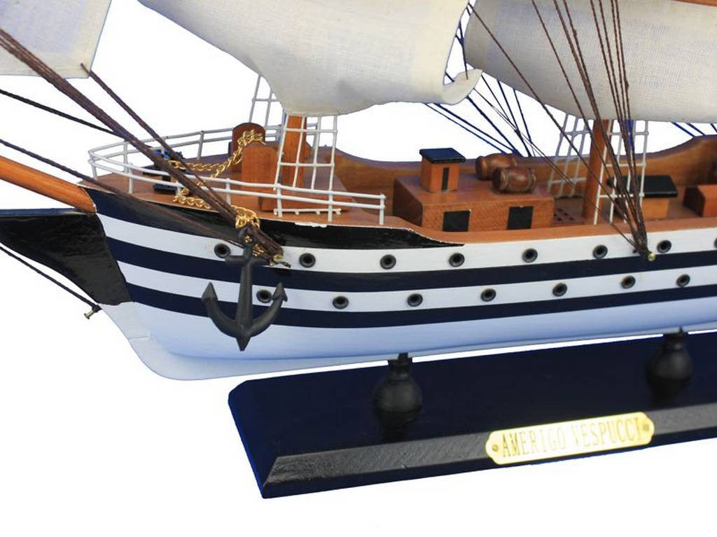 Wooden Amerigo Vespucci 24" Tall Model Ship