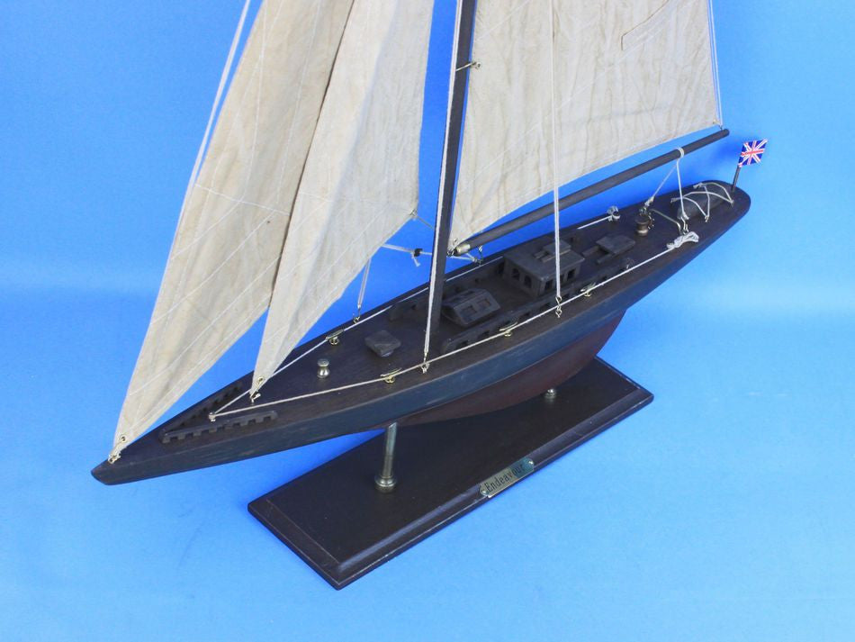 Wooden Vintage Endeavour Limited Model Sailboat Decoration 35"