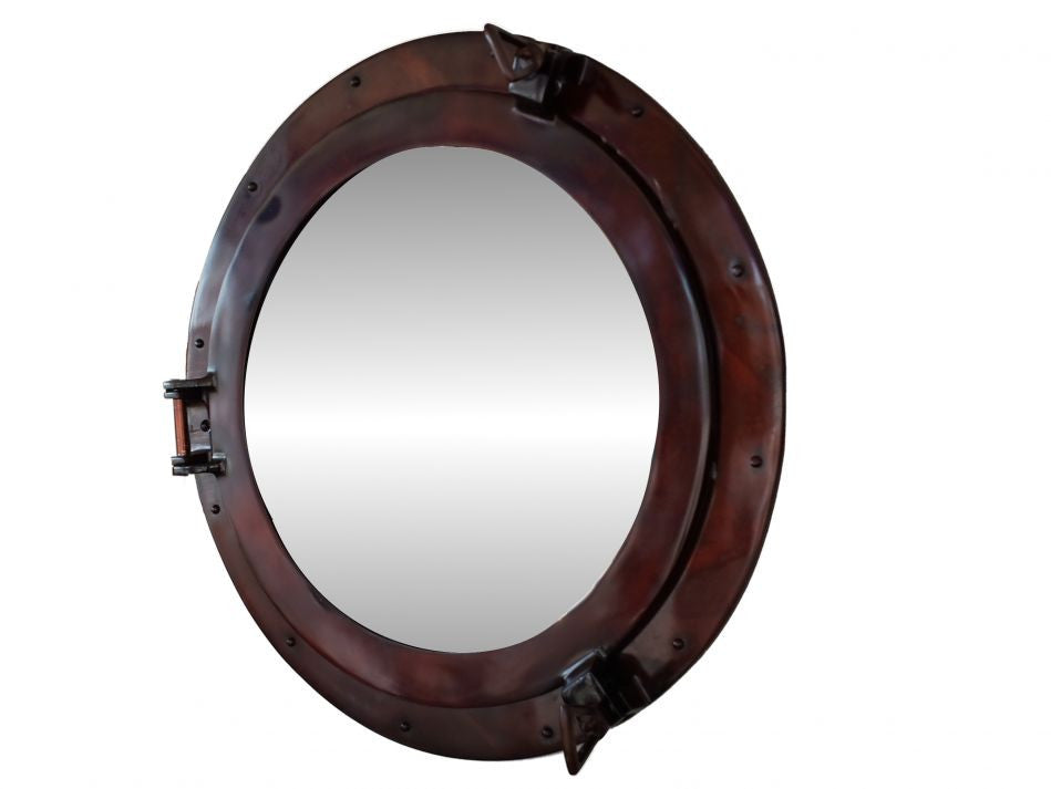 Antique Copper Decorative Ship Porthole Mirror 20"