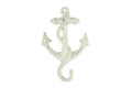 Whitewashed Cast Iron Anchor Hook 5"
