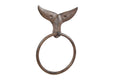 Cast Iron Decorative Whale Tail Towel Holder 7.5"