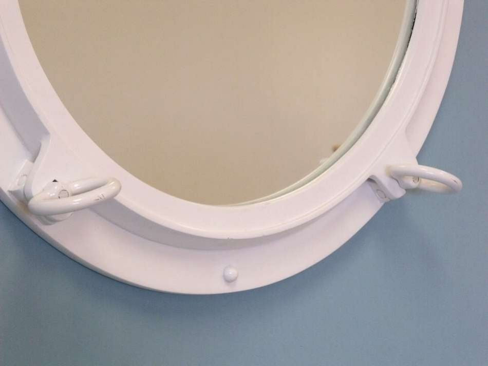 Gloss White Decorative Ship Porthole Window 24"