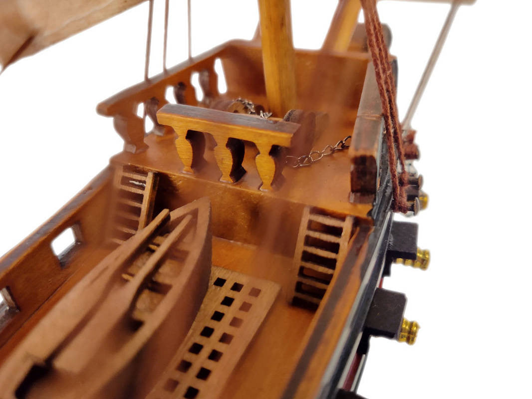 Wooden Whydah Gally White Sails Limited Model Pirate Ship 15"