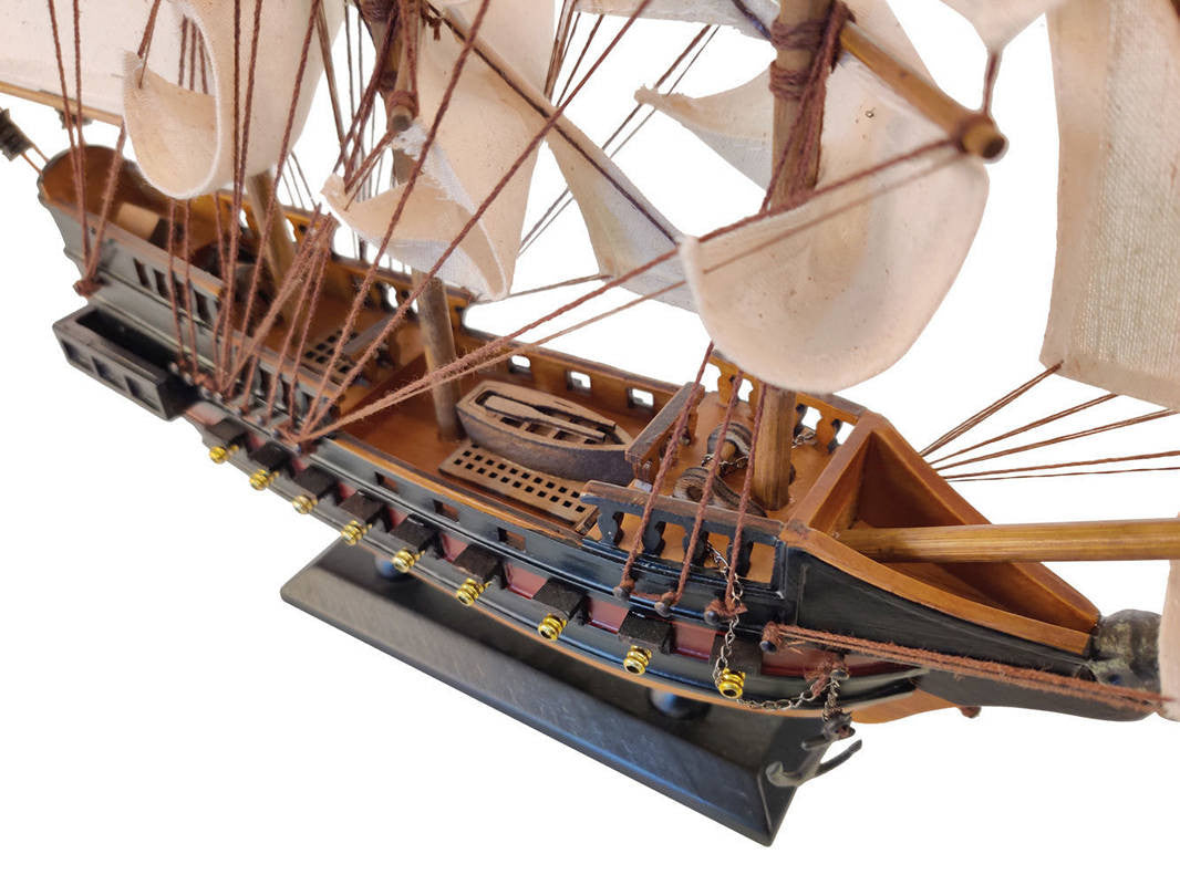 Wooden Whydah Gally White Sails Limited Model Pirate Ship 15"