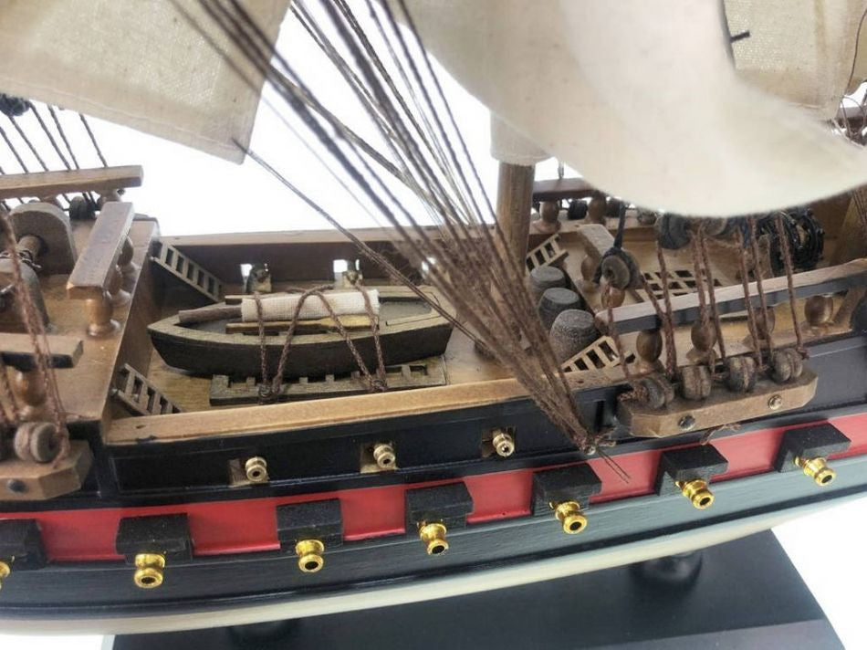 Wooden Henry Avery's Fancy White Sails Limited Model Pirate Ship 26"