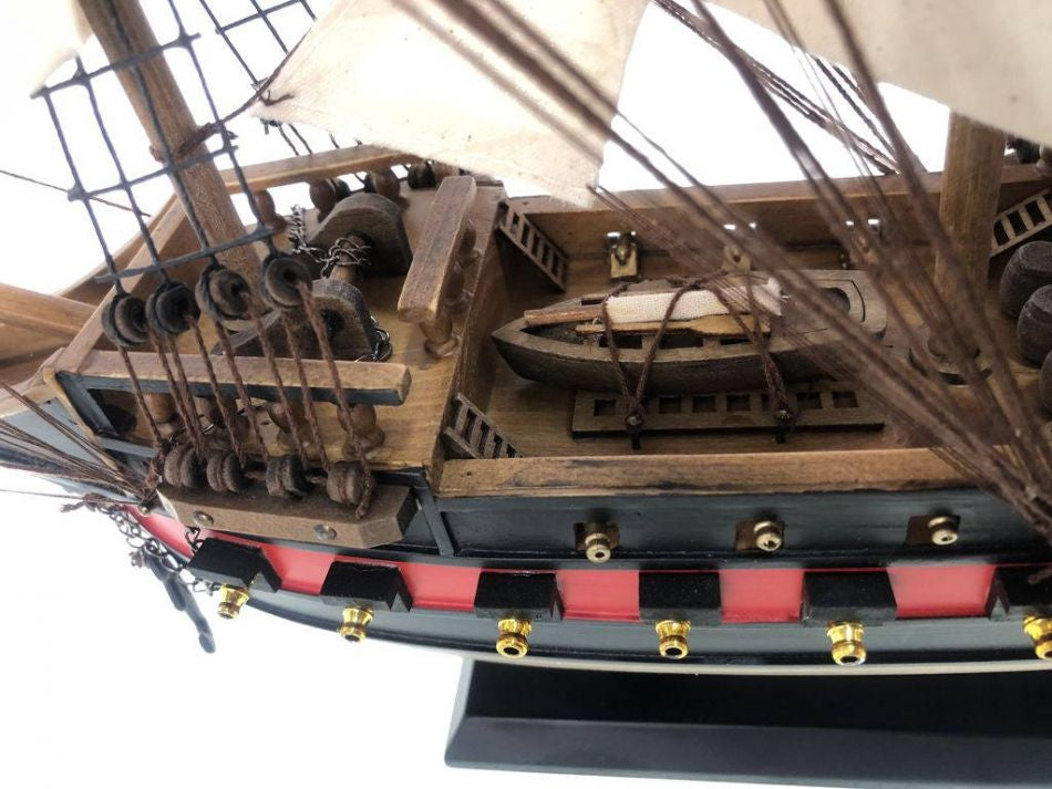 Wooden Henry Avery's Fancy White Sails Limited Model Pirate Ship 26"