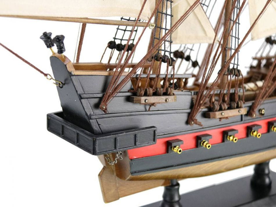 Wooden Captain Kidd's Adventure Galley White Sails Limited Model Pirate Ship 26"