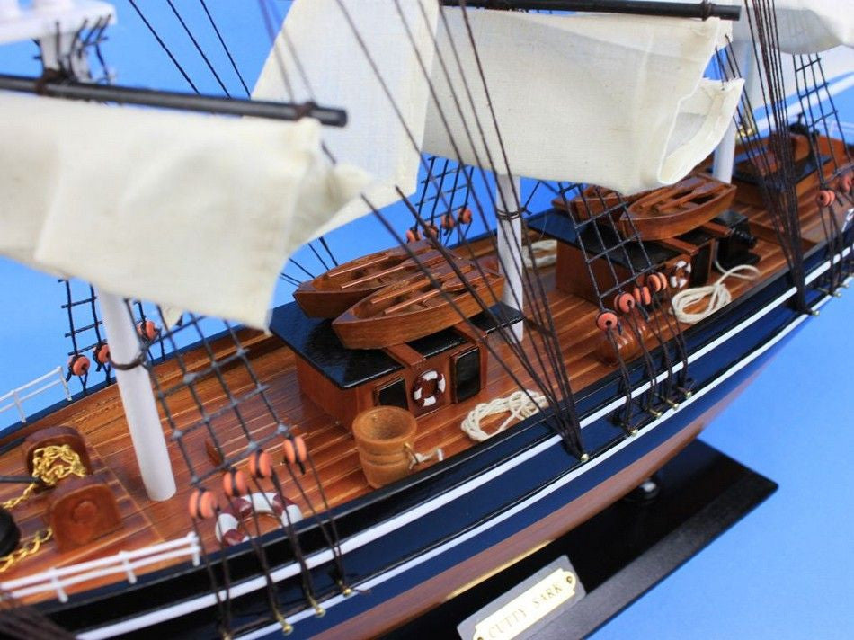 Wooden Cutty Sark Tall Model Clipper Ship 30"