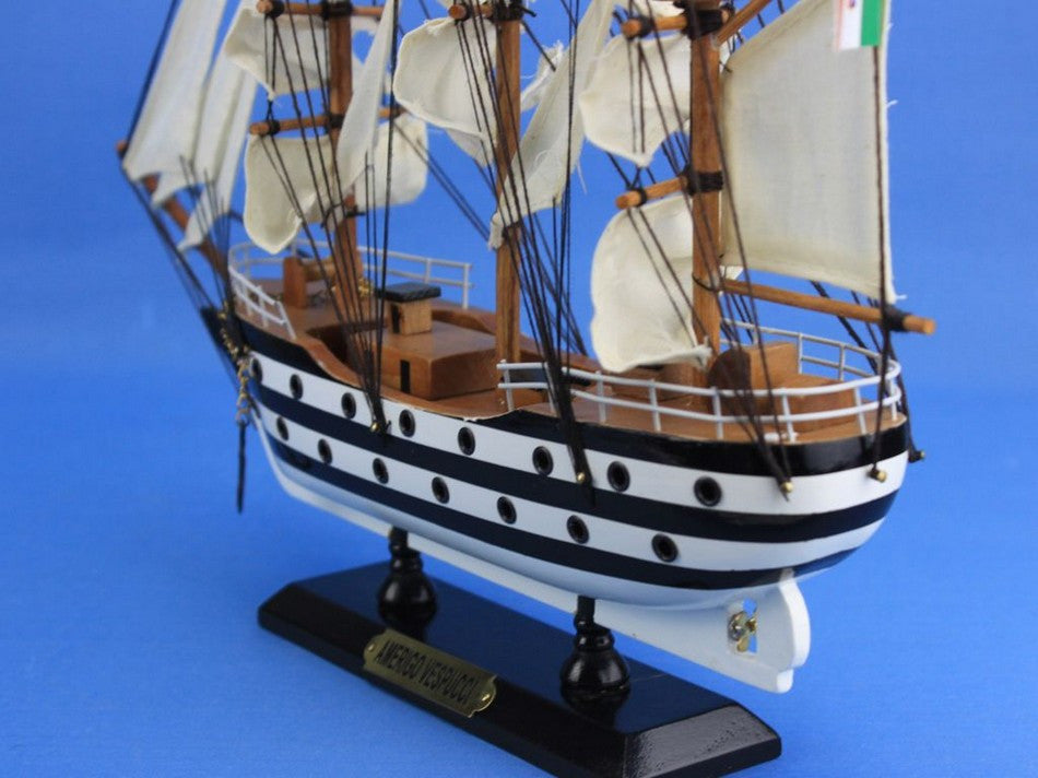Wooden Amerigo Vespucci Tall Model Ship 15"