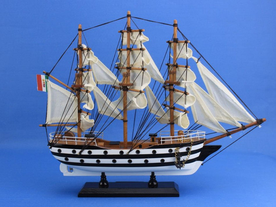 Wooden Amerigo Vespucci Tall Model Ship 15"