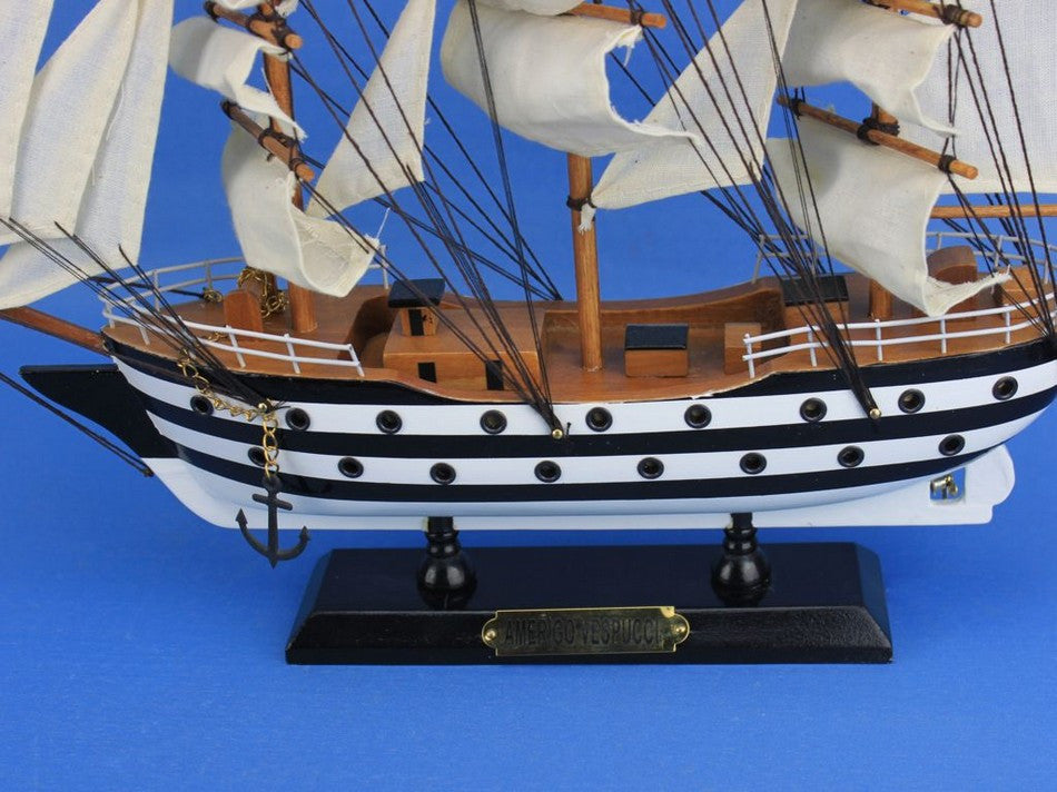 Wooden Amerigo Vespucci Tall Model Ship 15"