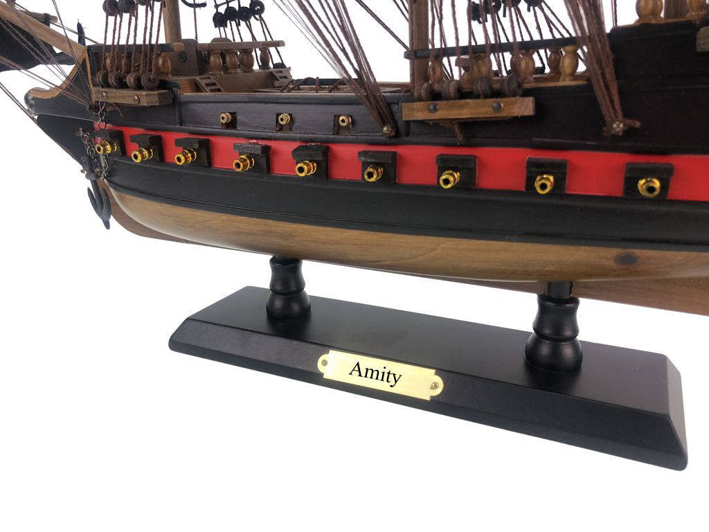 Wooden Thomas Tew's Amity Black Sails Limited Model Pirate Ship 26"