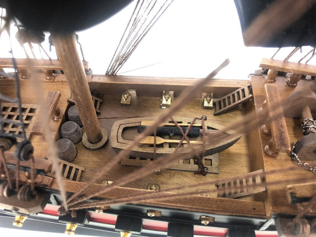 Wooden Caribbean Pirate Black Sails Limited Model Pirate Ship 26"