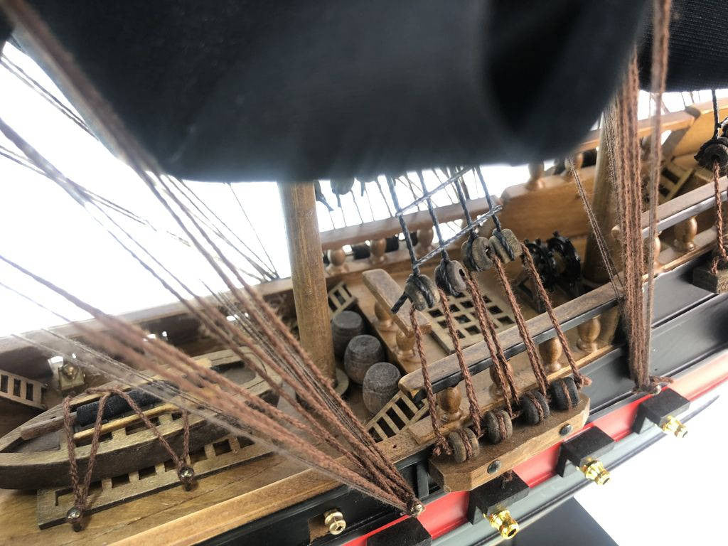 Wooden Thomas Tew's Amity Black Sails Limited Model Pirate Ship 26"