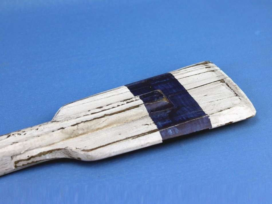 Wooden Rustic King Harbor Decorative Squared Rowing Boat Oar w/ Hooks 24"