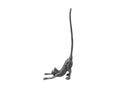 Rustic Silver Cast Iron Yoga Cat Bathroom Extra Toilet Paper Stand 19"